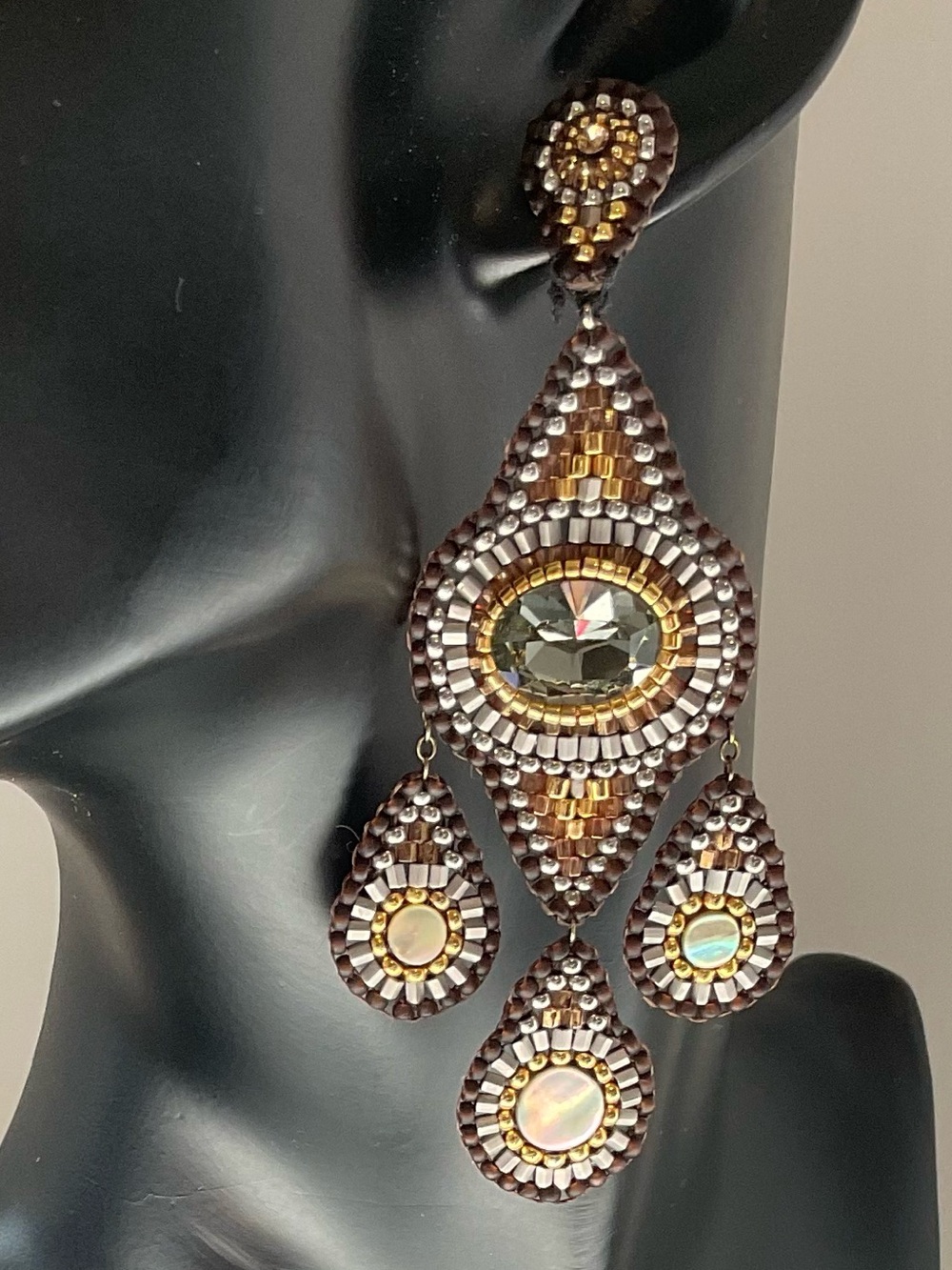 Miguel Ases Chandelier Drop Earrings